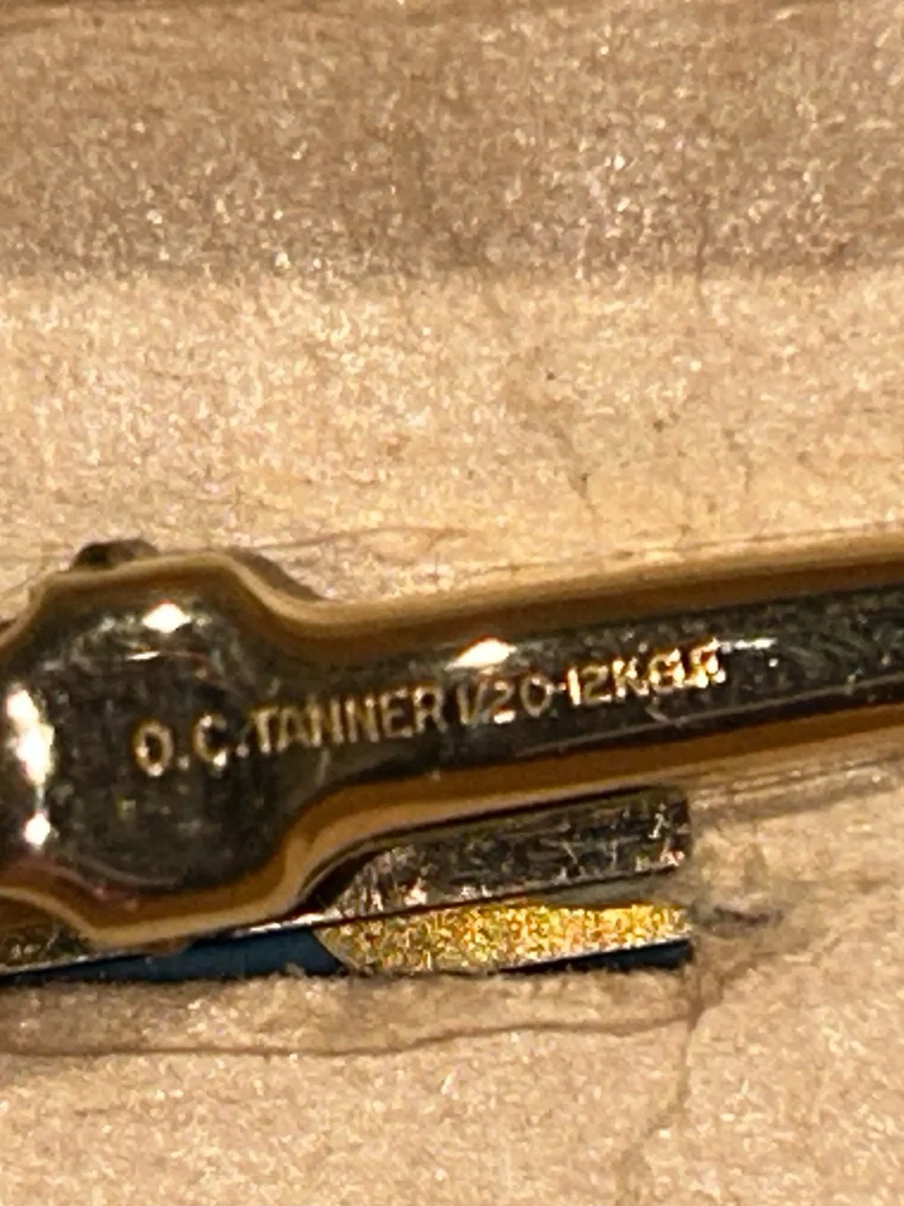 Gold-Tone Roman Warrior Soldier Head Armor Tie Bar & Pin Egyptian Look Diamond